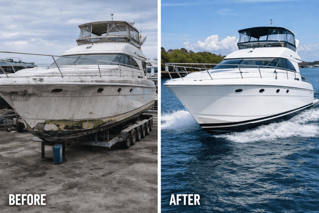 Boat after Repair at Super boat Cape Coral, FL